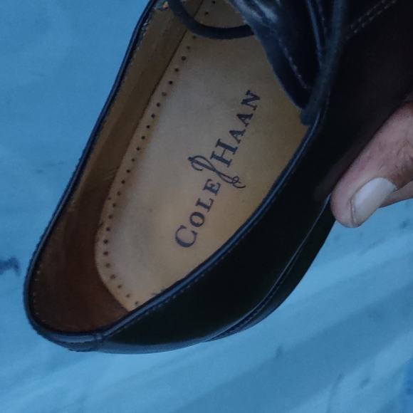 Cole Haan/Vibram® Men’s Caldwell Derby Black Leather Cap Toe Lace Up Oxford - Picture 16 of 17